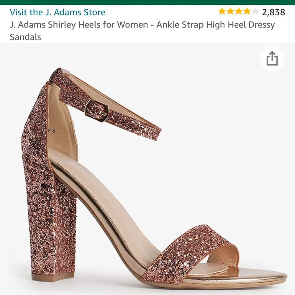 J. Adams shirley heels rose gold Size 7.5